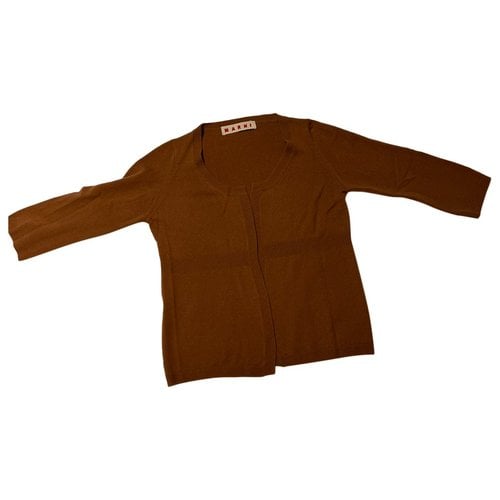 Pre-owned Marni Cashmere Cardigan In Camel