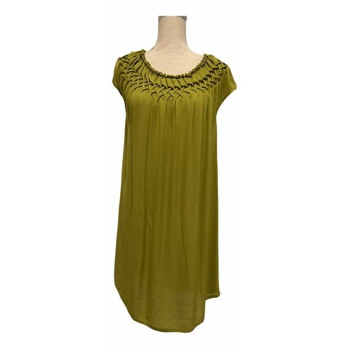 Pre-owned Plein Sud Silk Mid-length Dress In Green