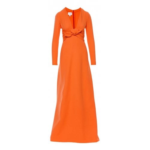 Pre-owned Giambattista Valli Maxi Dress In Orange