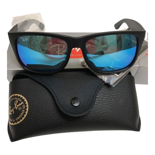 Pre-owned Ray Ban Round Oversized Sunglasses In Black