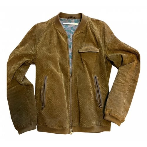 Pre-owned Mauro Grifoni Leather Jacket In Camel