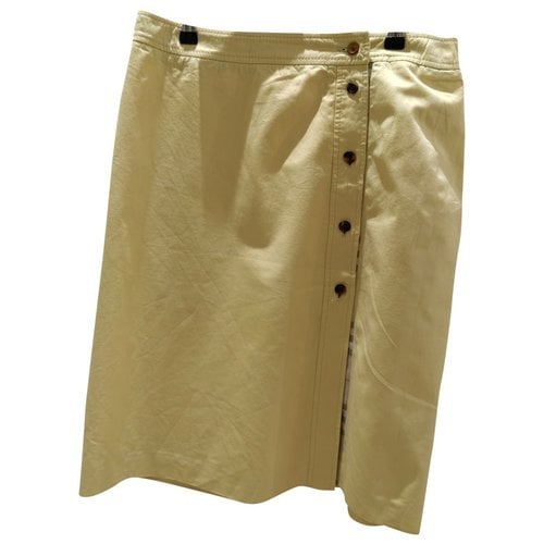 Pre-owned Burberry Mid-length Skirt In Yellow