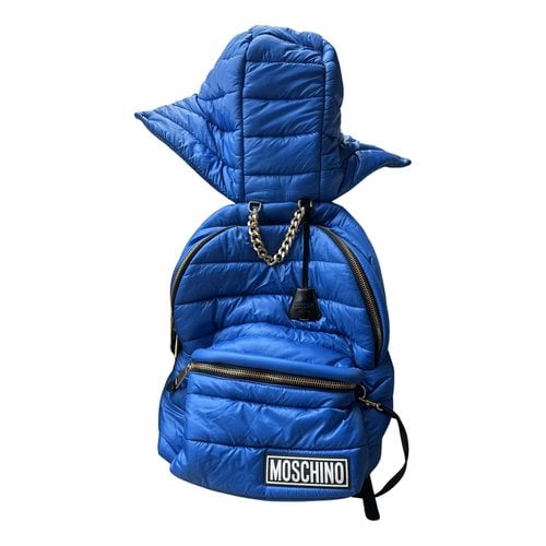 Pre-owned Moschino Backpack In Blue