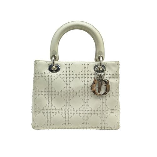 Pre-owned Dior Leather Crossbody Bag In White