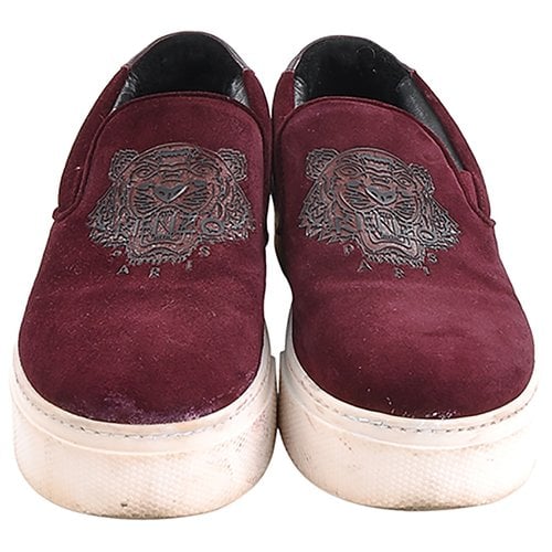 Pre-owned Kenzo Trainers In Burgundy