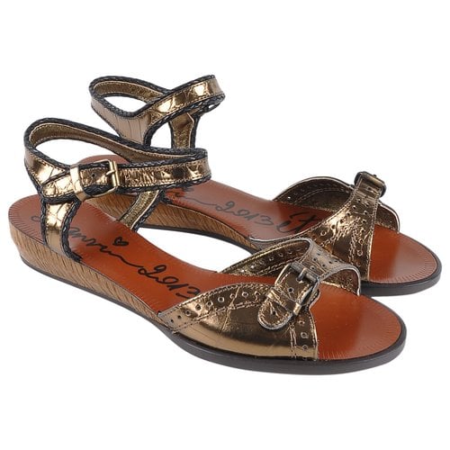 Pre-owned Lanvin Leather Sandal In Brown