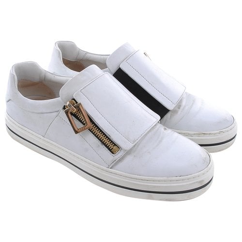 Pre-owned Roger Vivier Leather Trainers In White