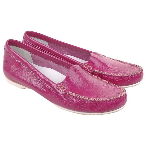 Pre-owned Jil Sander Patent Leather Flats In Pink