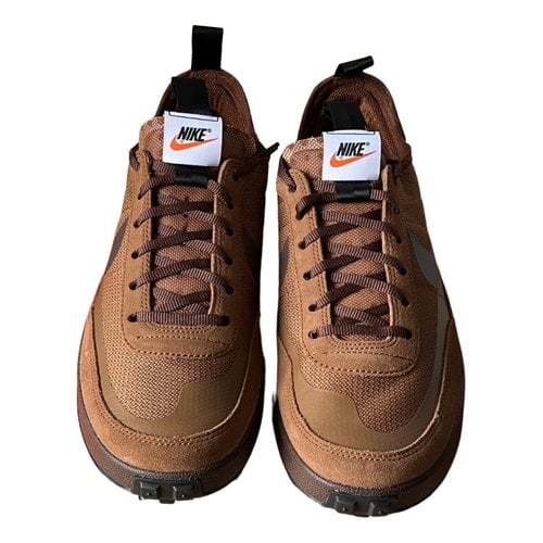 Pre-owned Nike Low Trainers In Brown