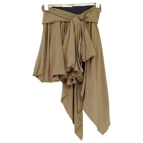 Pre-owned Faith Connexion Silk Mini Skirt In Brown
