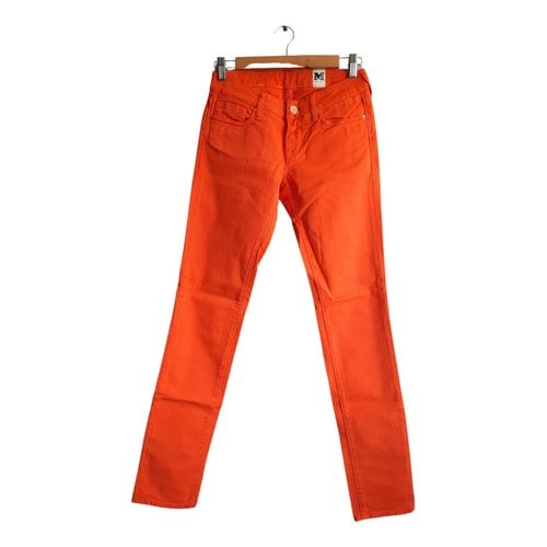 Pre-owned M Missoni Slim Jeans In Orange