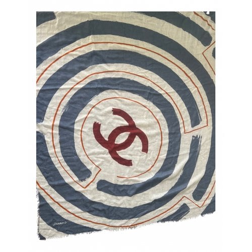 Pre-owned Chanel Cashmere Scarf In Multicolour