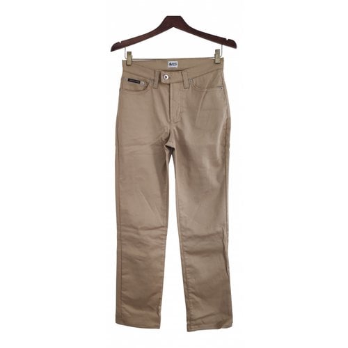 Pre-owned Dolce & Gabbana Straight Pants In Camel