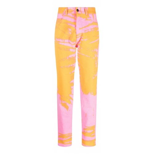 Pre-owned Agr Straight Jeans In Pink
