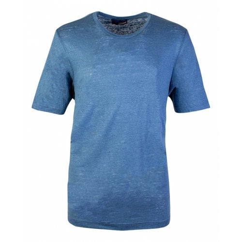 Pre-owned Lardini Linen T-shirt In Blue