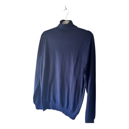 Pre-owned Massimo Dutti Silk Knitwear & Sweatshirt In Navy