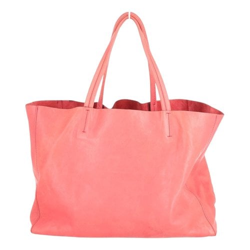 Pre-owned Celine Leather Tote In Pink