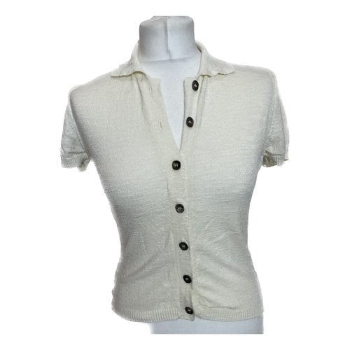 Pre-owned Simple Retro Blouse In Beige