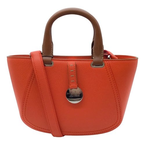 Pre-owned Loro Piana Leather Handbag In Orange