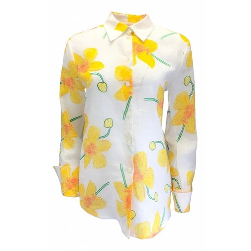 Pre-owned Marni Linen Blouse In White
