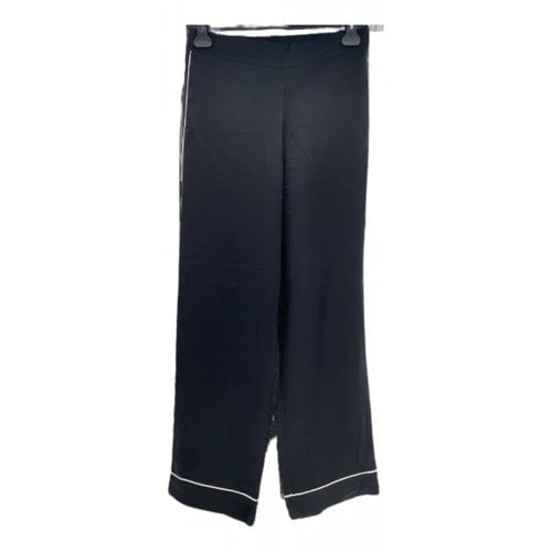Pre-owned Asceno Silk Trousers In Black