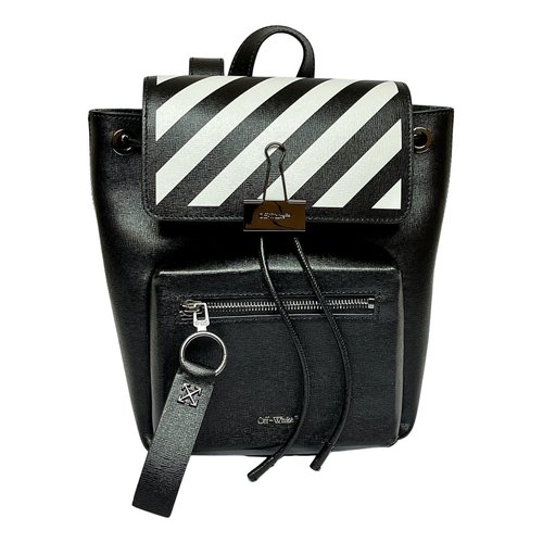Pre-owned Off-white Leather Backpack In Black