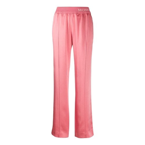 Pre-owned Moncler Trousers In Pink