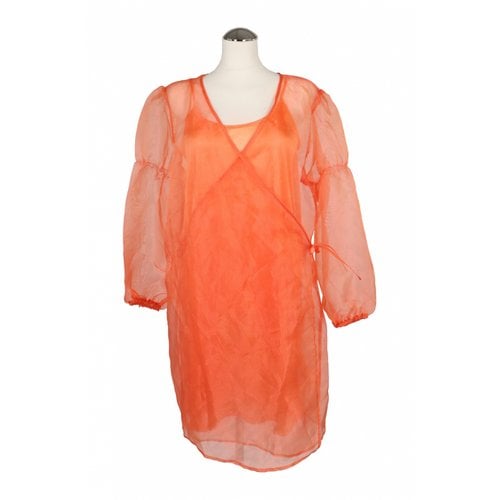 Pre-owned Hosbjerg Mid-length Dress In Orange