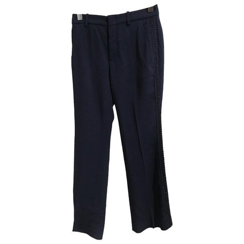 Pre-owned Gucci Straight Pants In Blue