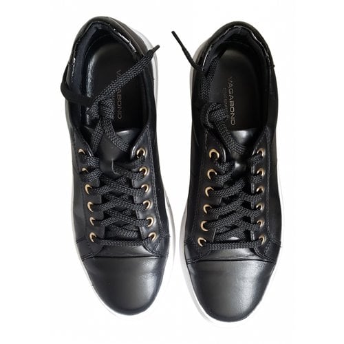 Pre-owned Vagabond Leather Trainers In Black