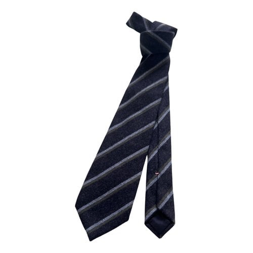 Pre-owned Borrelli Cashmere Tie In Anthracite