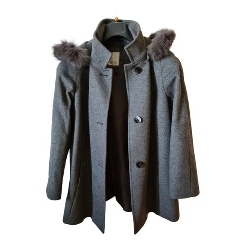 Pre-owned Enrico Coveri Cashmere Coat In Grey