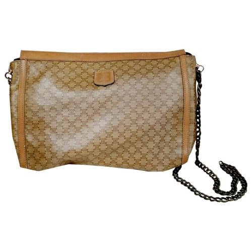 Pre-owned Celine Leather Crossbody Bag In Beige