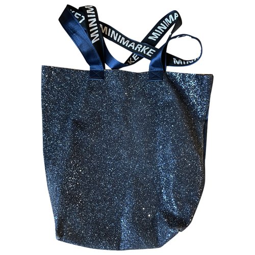 Pre-owned Minimarket Glitter Tote In Navy