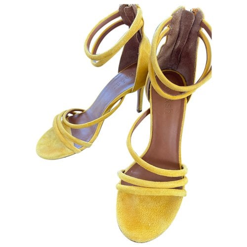 Pre-owned Ba&sh Sandal In Yellow