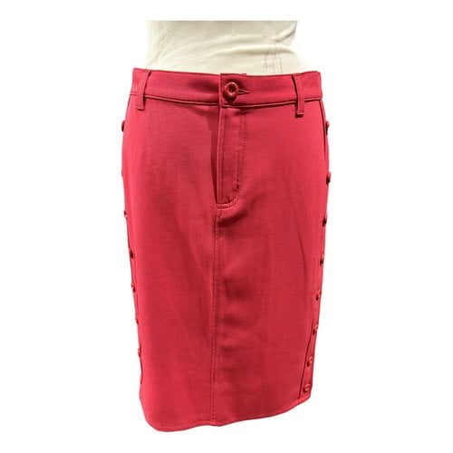 Pre-owned Moschino Wool Skirt In Red