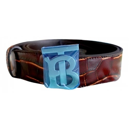 Pre-owned Burberry Leather Belt In Brown