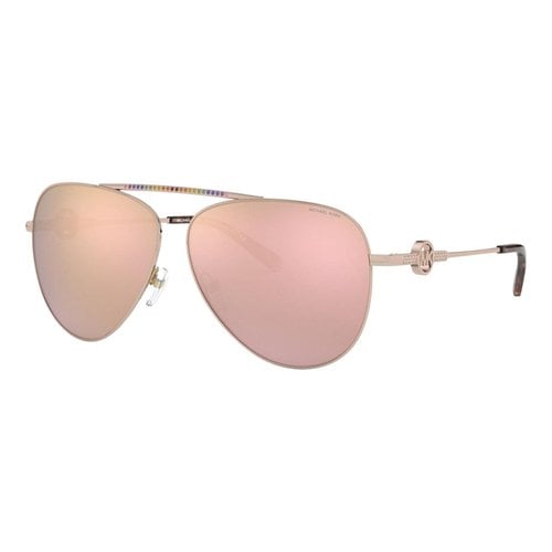 Pre-owned Michael Kors Aviator Sunglasses In Brown