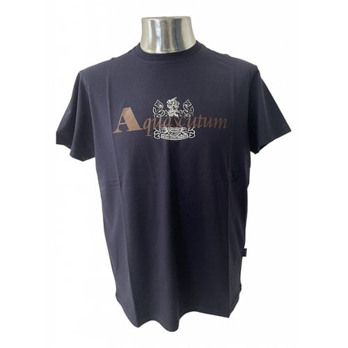 Pre-owned Aquascutum T-shirt In Navy
