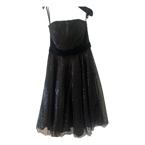 Pre-owned Blumarine Glitter Mid-length Dress In Black