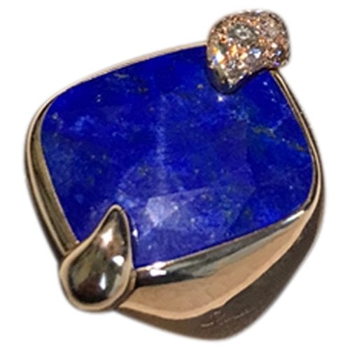 Pre-owned Pomellato Ritratto Pink Gold Ring In Blue