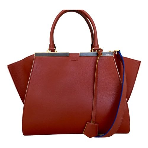 Pre-owned Fendi 3jours Leather Handbag In Red
