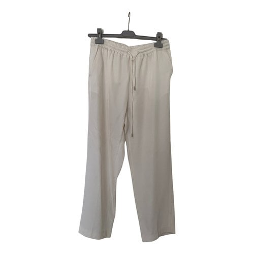 Pre-owned Max & Co Straight Pants In White