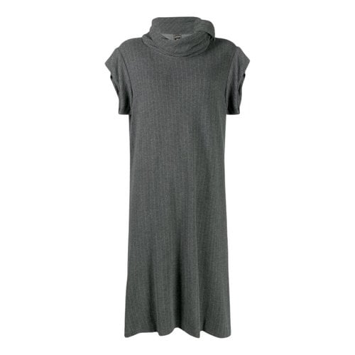 Pre-owned Jean Paul Gaultier Wool Mid-length Dress In Grey