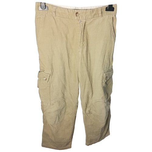 Pre-owned Burberry Velvet Short Pants In Beige