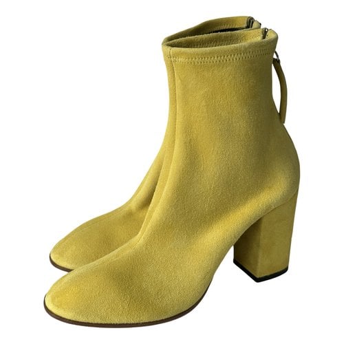 Pre-owned Golden Goose Ankle Boots In Yellow