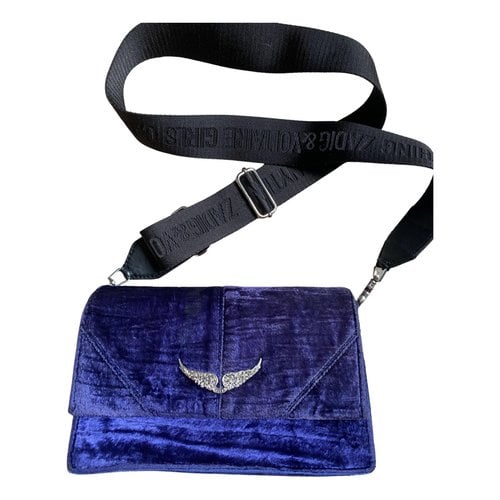 Pre-owned Zadig & Voltaire Rock Velvet Handbag In Purple