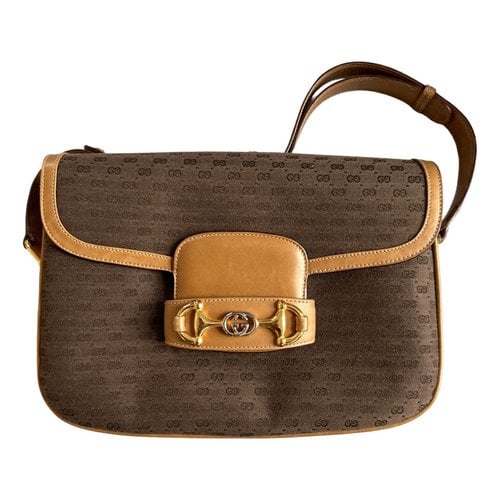 Pre-owned Gucci Horsebit 1955 Leather Crossbody Bag In Brown