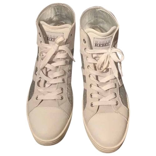 Pre-owned Hogan Leather Trainers In White