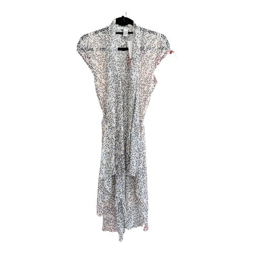 Pre-owned Diane Von Furstenberg Silk Mid-length Dress In Grey